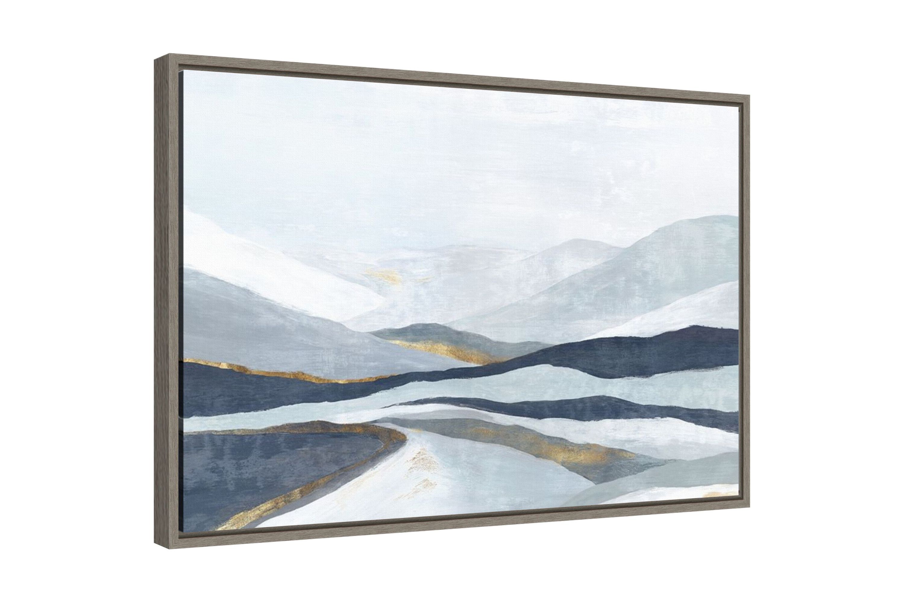 Far Away Land I (Mountains) Framed Canvas Wall Art Print