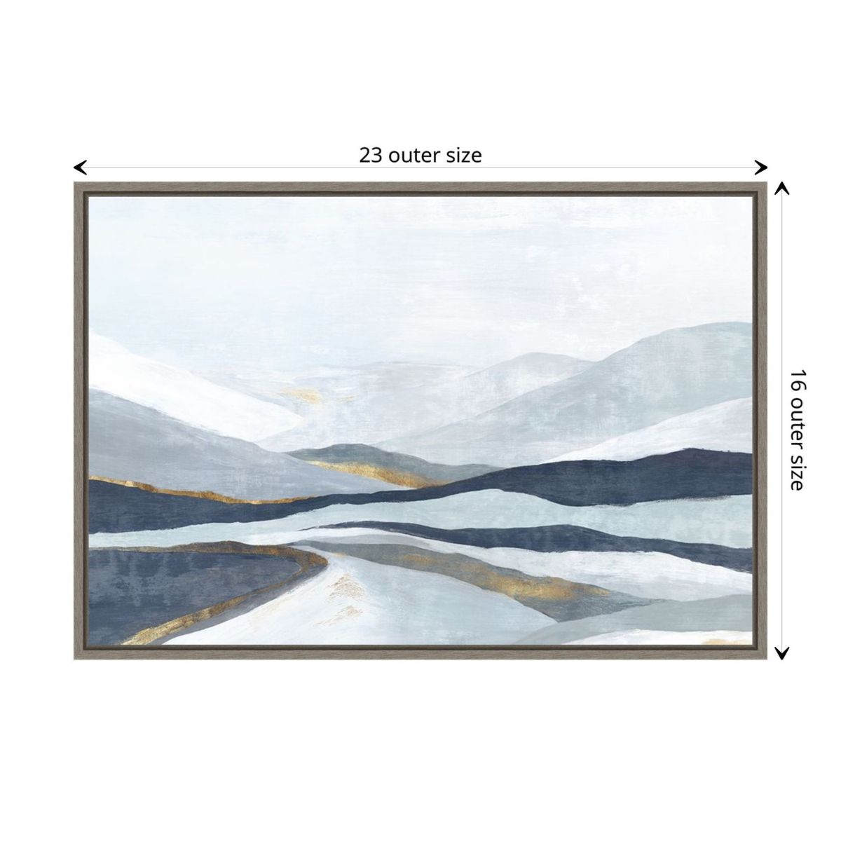 Far Away Land I (Mountains) Framed Canvas Wall Art Print