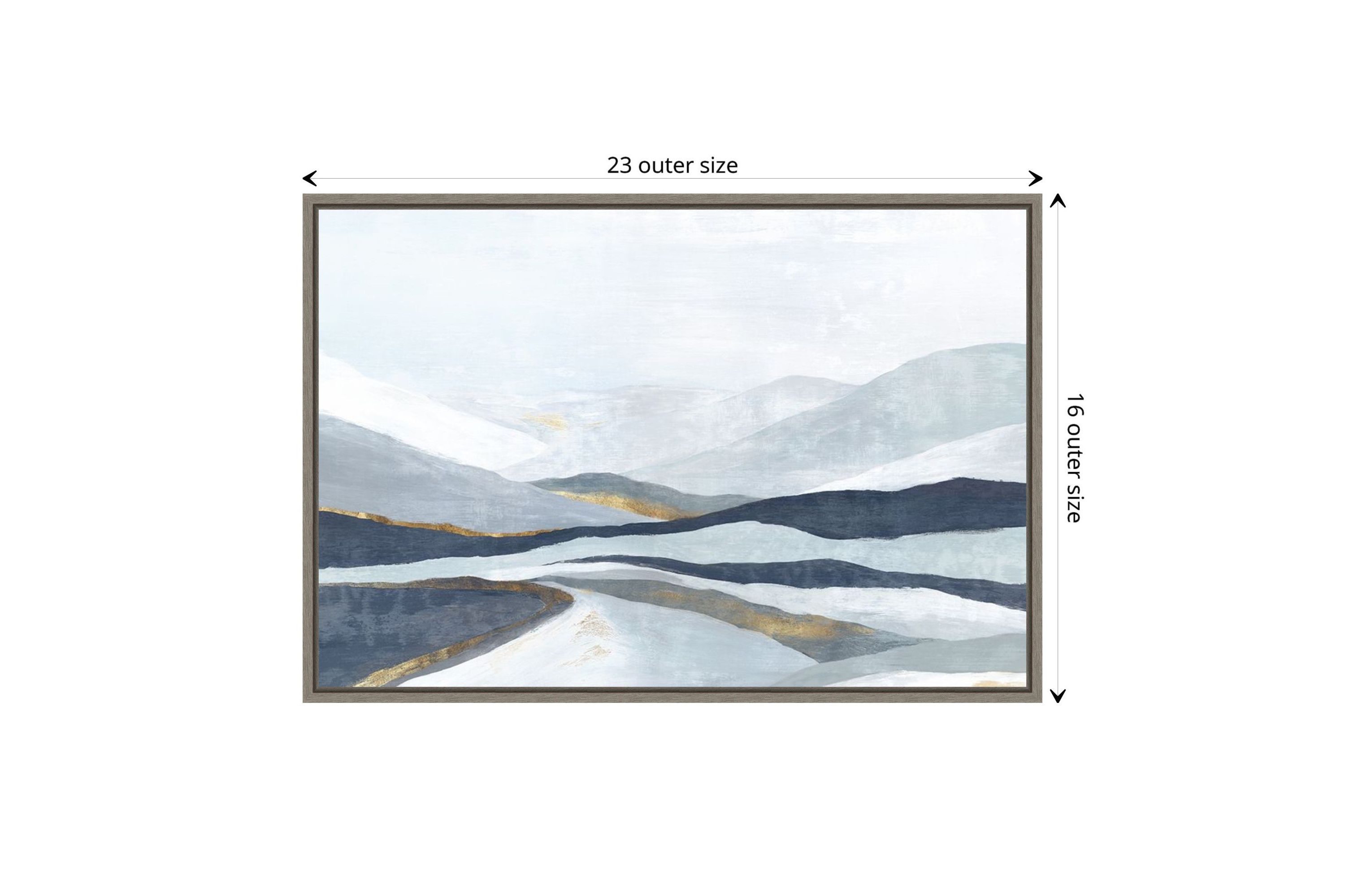 Far Away Land I (Mountains) Framed Canvas Wall Art Print