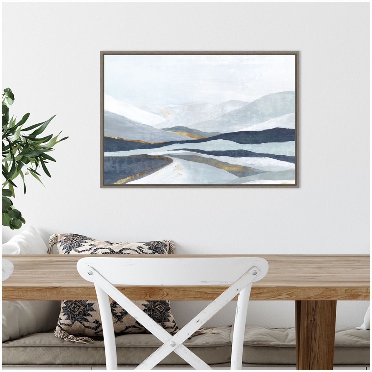 Far Away Land I (Mountains) Framed Canvas Wall Art Print