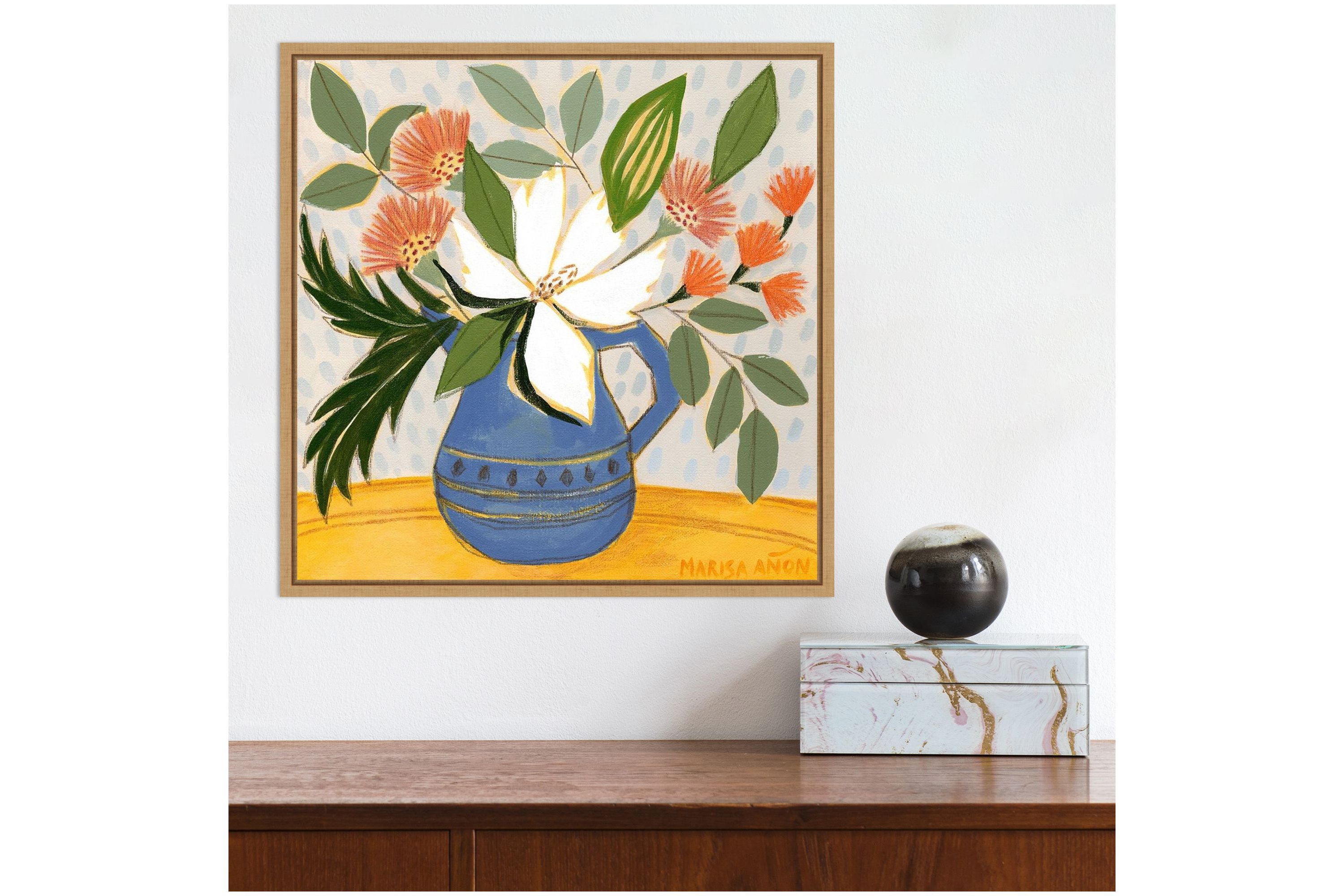 April Florals 11 Framed Canvas Wall Art Print