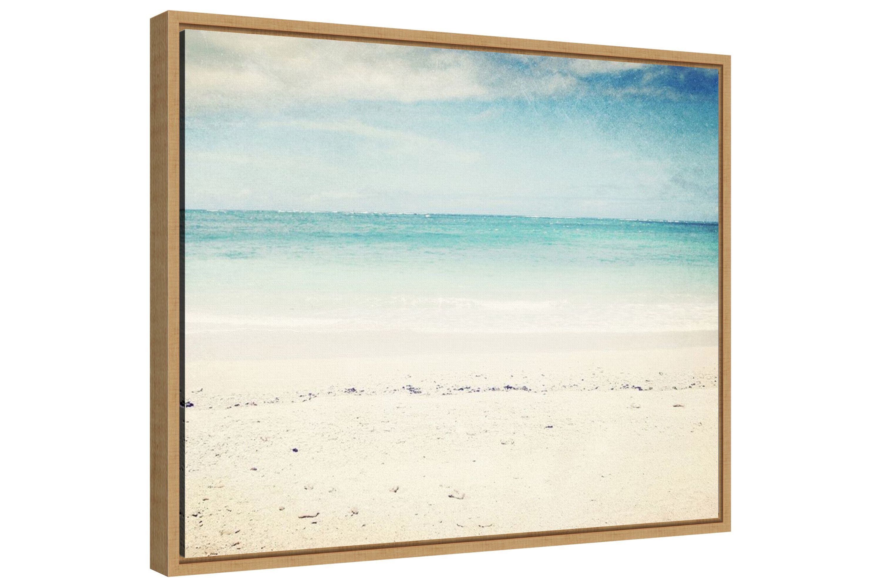 In the Clear (Beach) Framed Canvas Wall Art Print