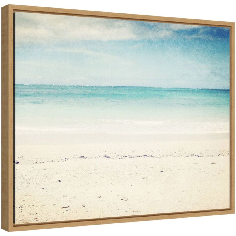 In the Clear (Beach) Framed Canvas Wall Art Print