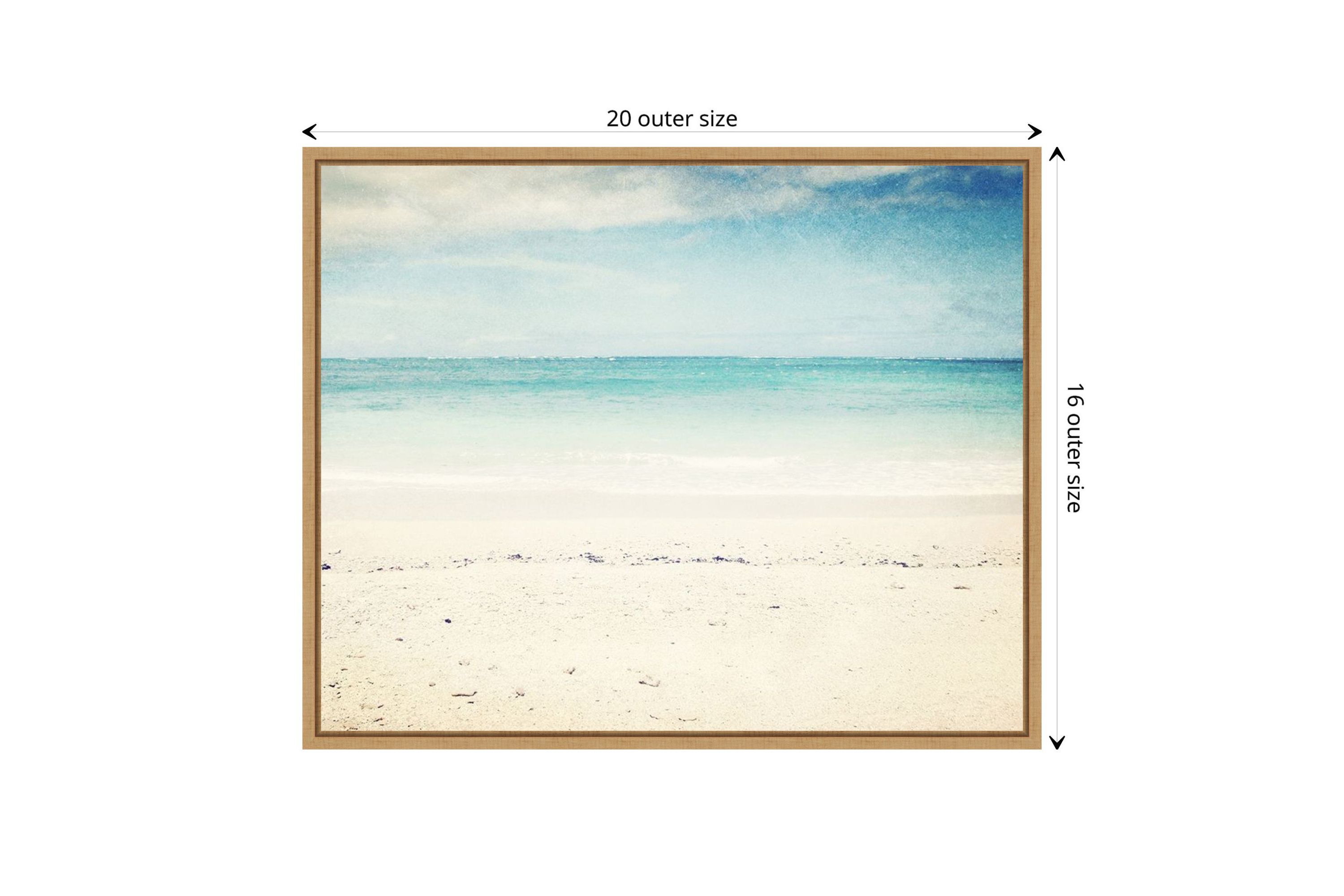 In the Clear (Beach) Framed Canvas Wall Art Print