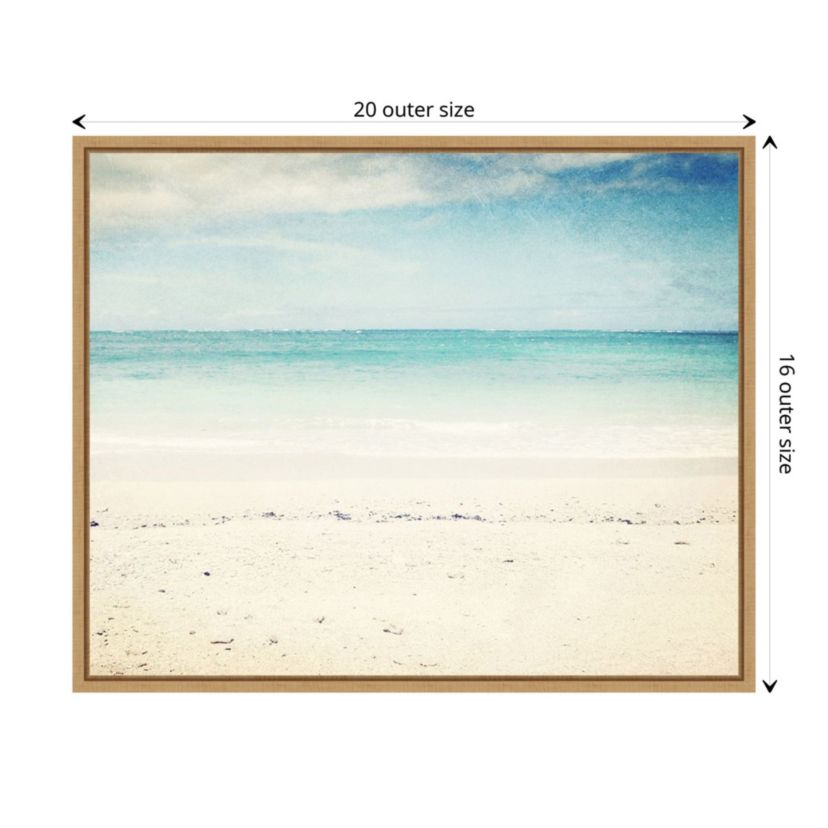 In the Clear (Beach) Framed Canvas Wall Art Print