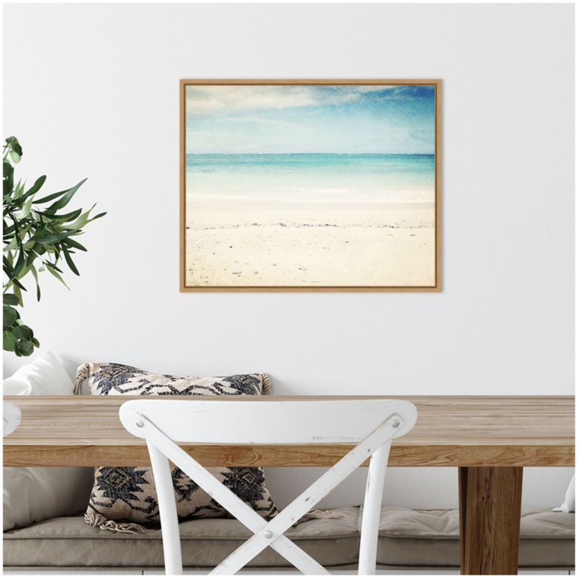 In the Clear (Beach) Framed Canvas Wall Art Print