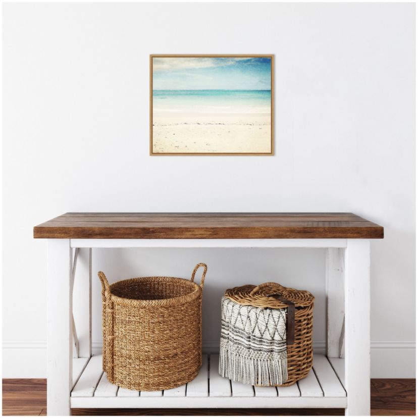 In the Clear (Beach) Framed Canvas Wall Art Print
