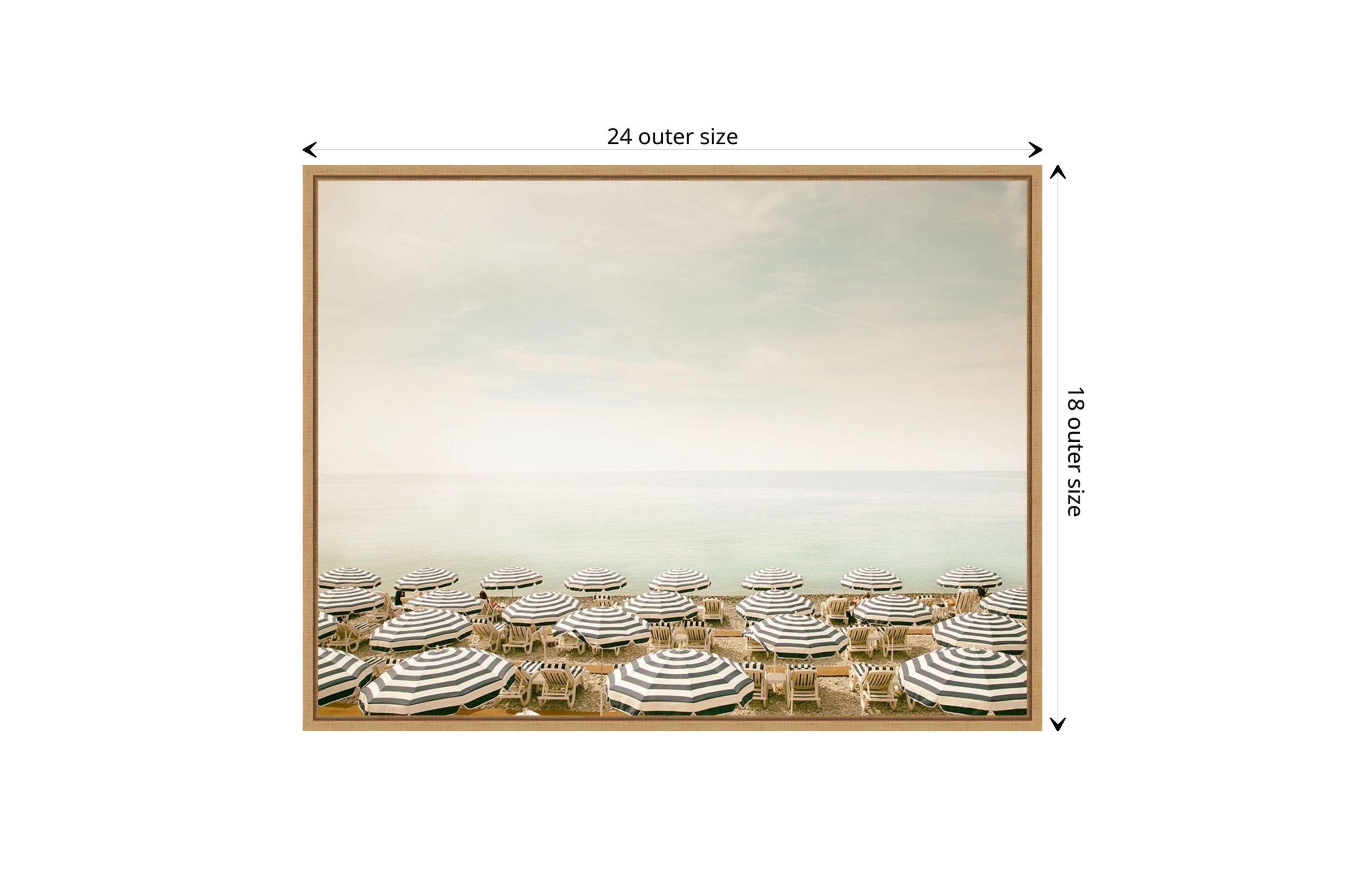 Seaside 4 (Beach) Framed Canvas Wall Art Print