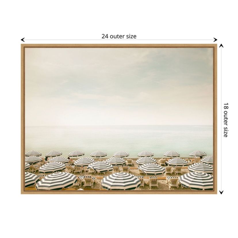 Seaside 4 (Beach) Framed Canvas Wall Art Print