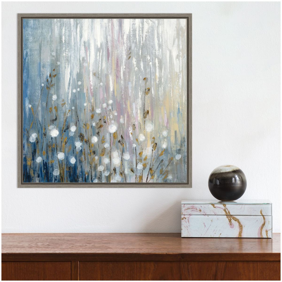 January Branches Framed Canvas Wall Art Print