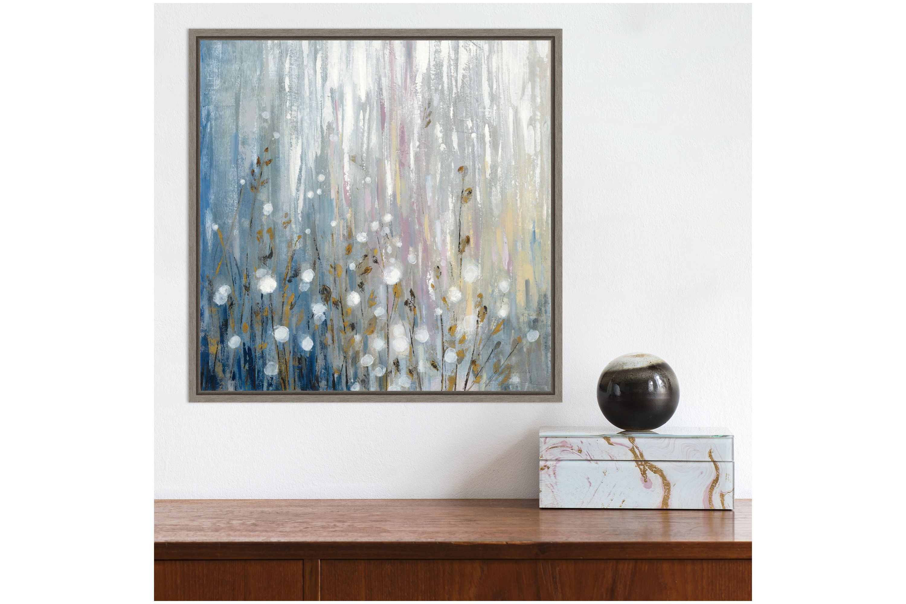January Branches Framed Canvas Wall Art Print