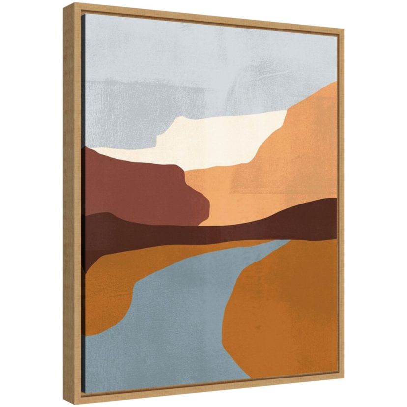Sedona Colorblock IV Framed Canvas Wall Art Print