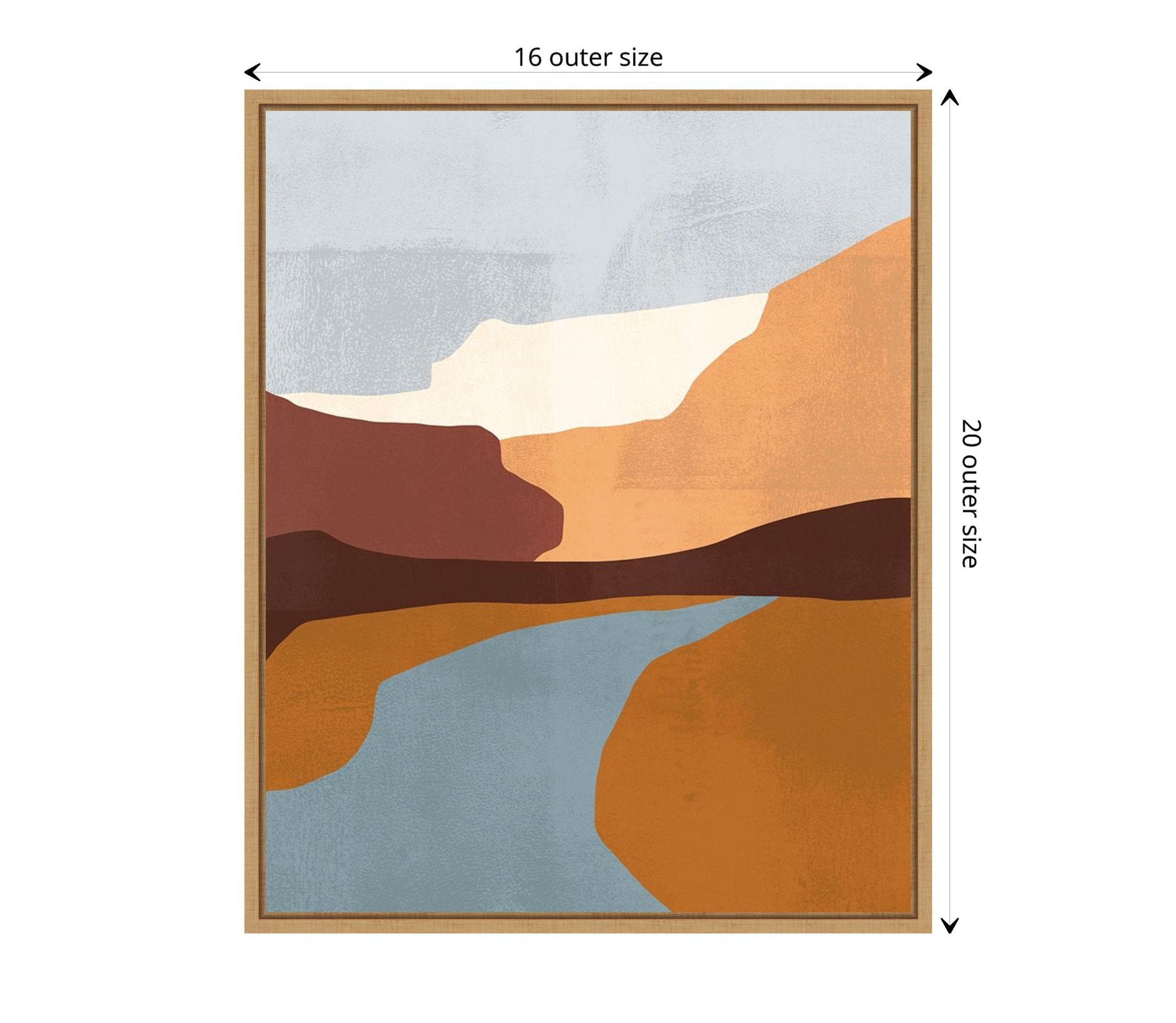 Sedona Colorblock IV Framed Canvas Wall Art Print