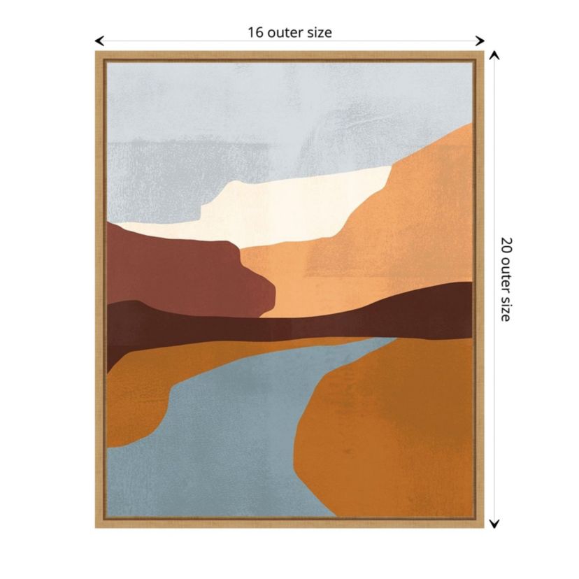 Sedona Colorblock IV Framed Canvas Wall Art Print