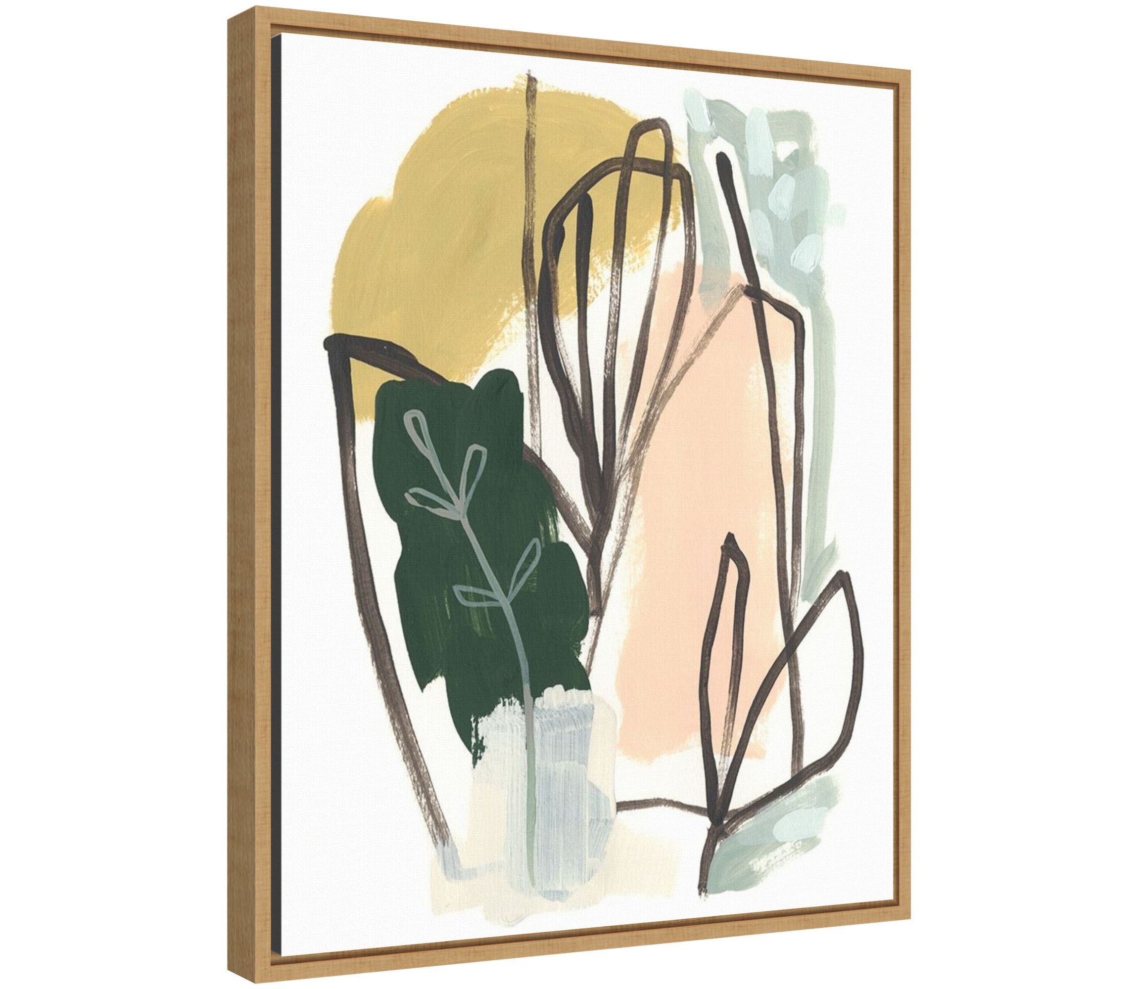 Tropical Abstract I Framed Canvas Wall Art Print