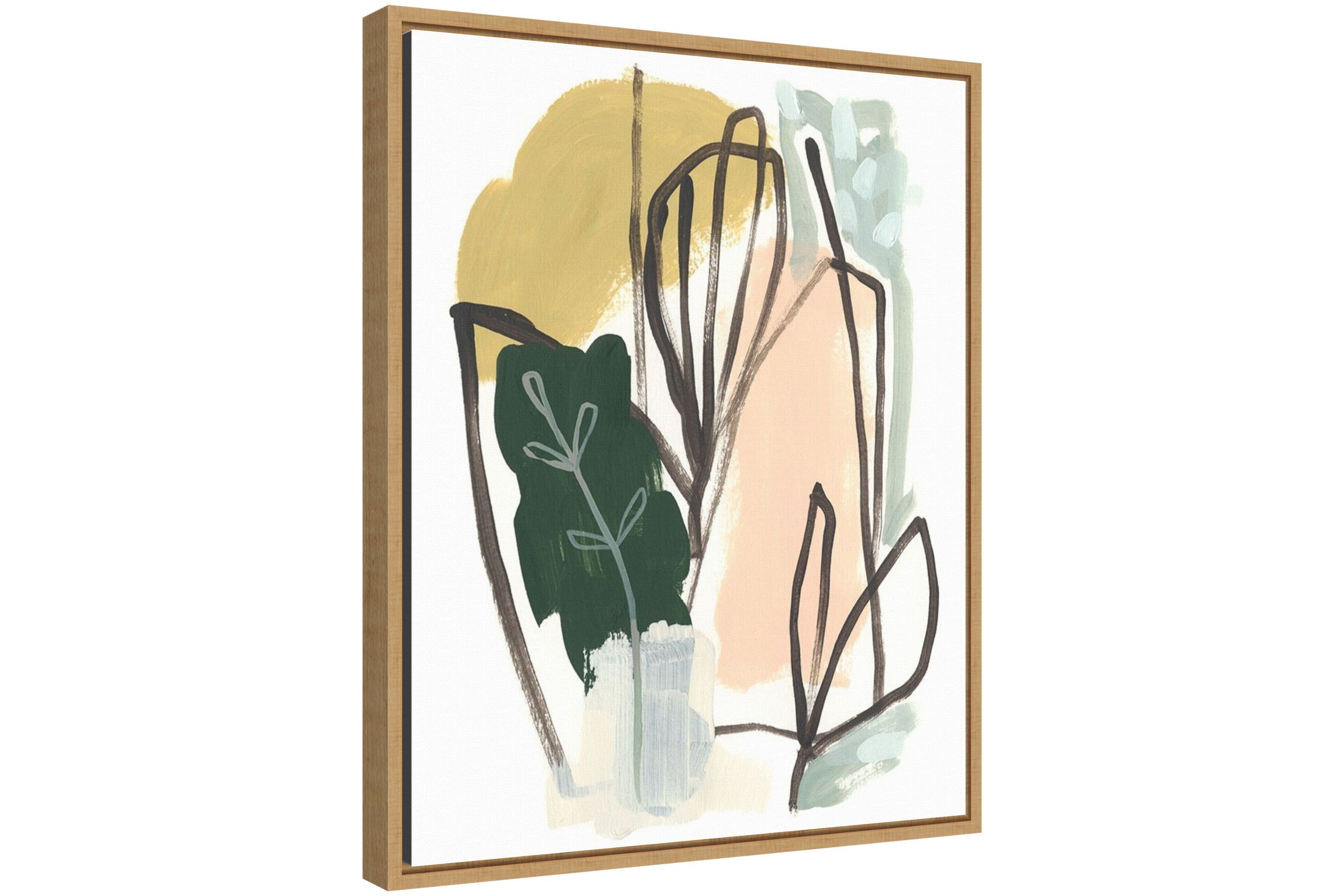 Tropical Abstract I Framed Canvas Wall Art Print