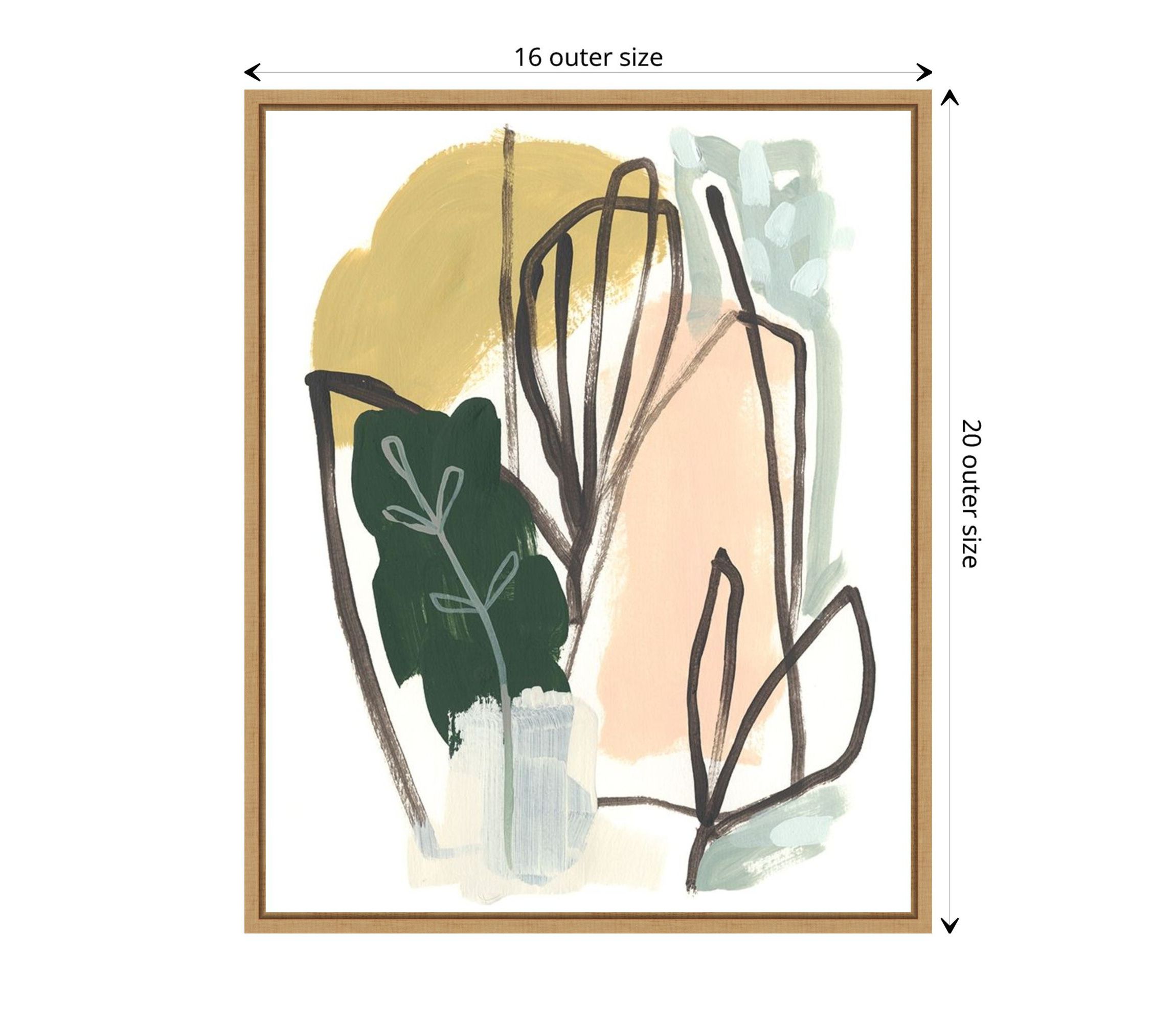 Tropical Abstract I Framed Canvas Wall Art Print