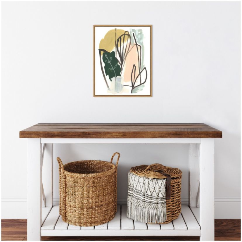 Tropical Abstract I Framed Canvas Wall Art Print