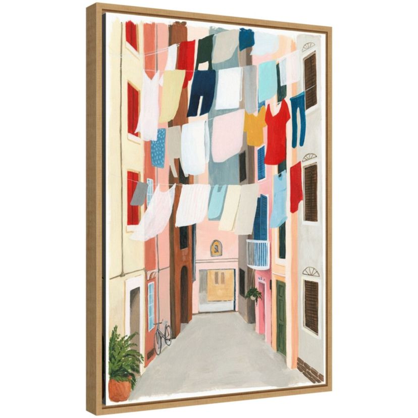 Laundry Day II Framed Canvas Wall Art Print