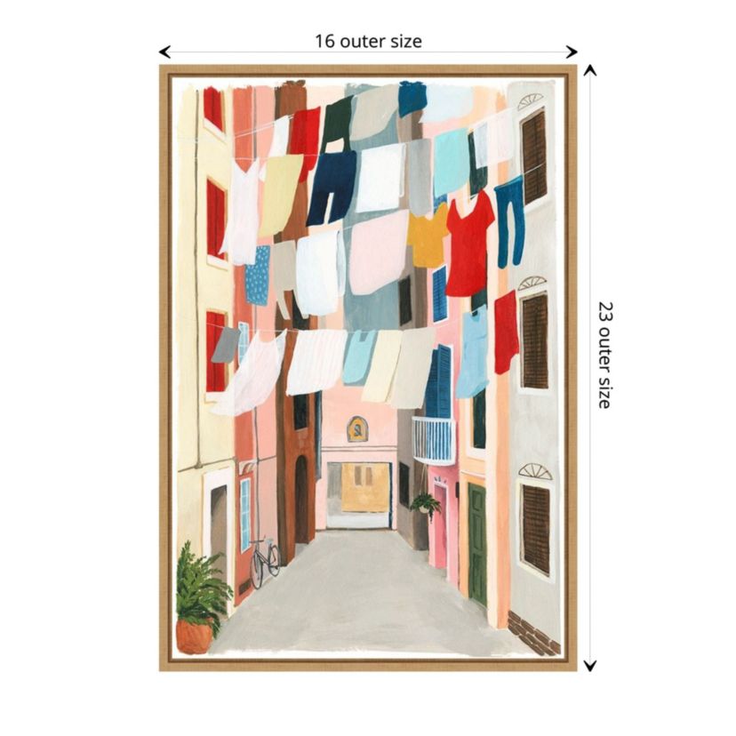 Laundry Day II Framed Canvas Wall Art Print