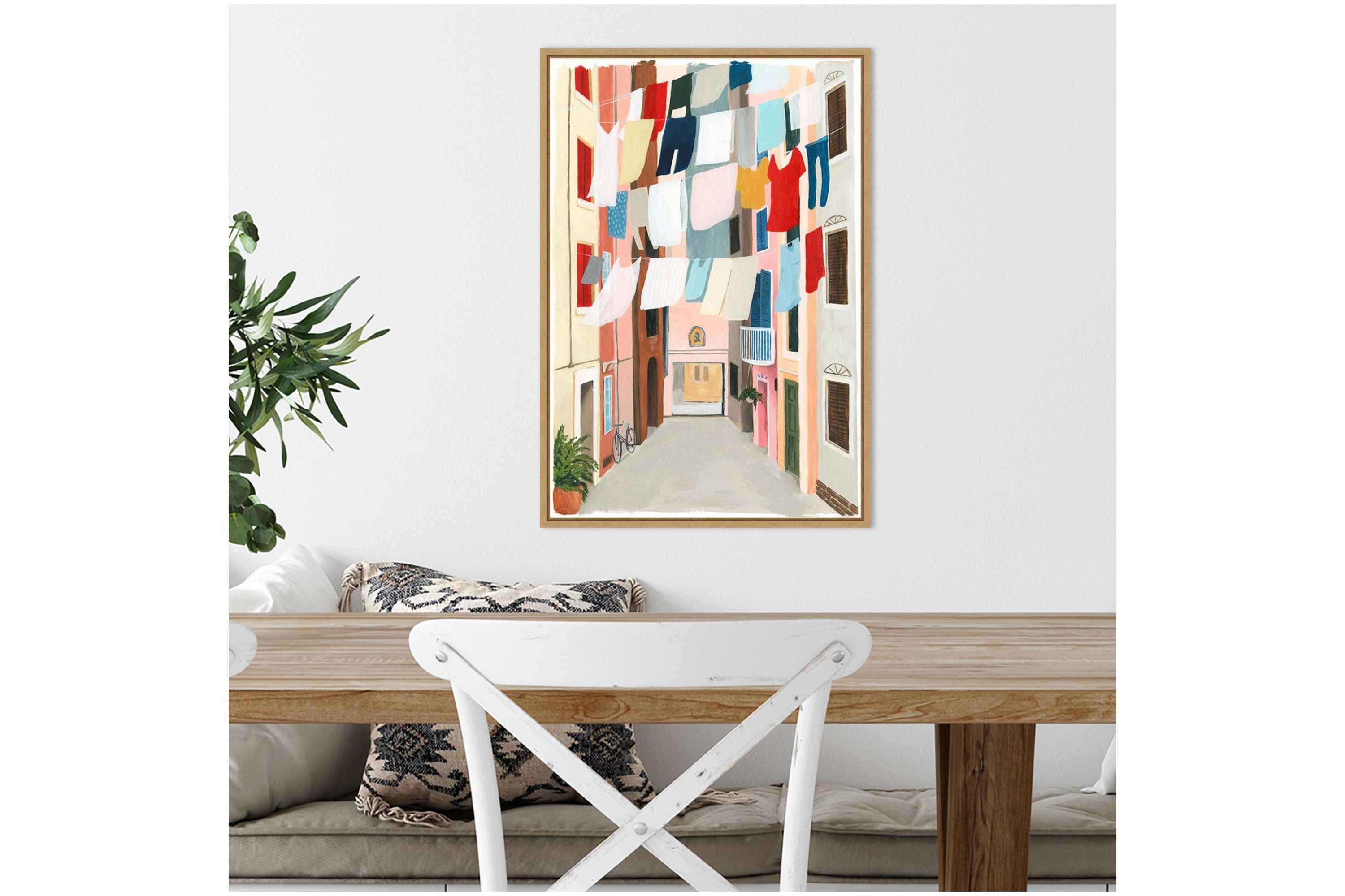 Laundry Day II Framed Canvas Wall Art Print