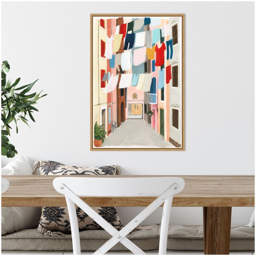 Laundry Day II Framed Canvas Wall Art Print