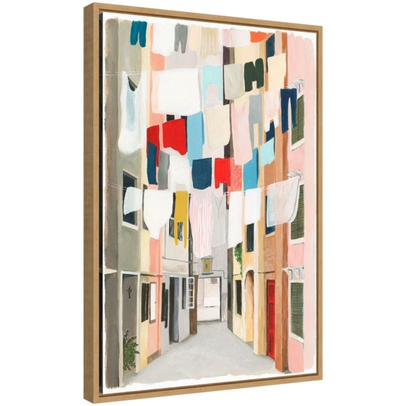 Laundry Day I Framed Canvas Wall Art Print