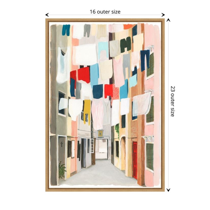 Laundry Day I Framed Canvas Wall Art Print