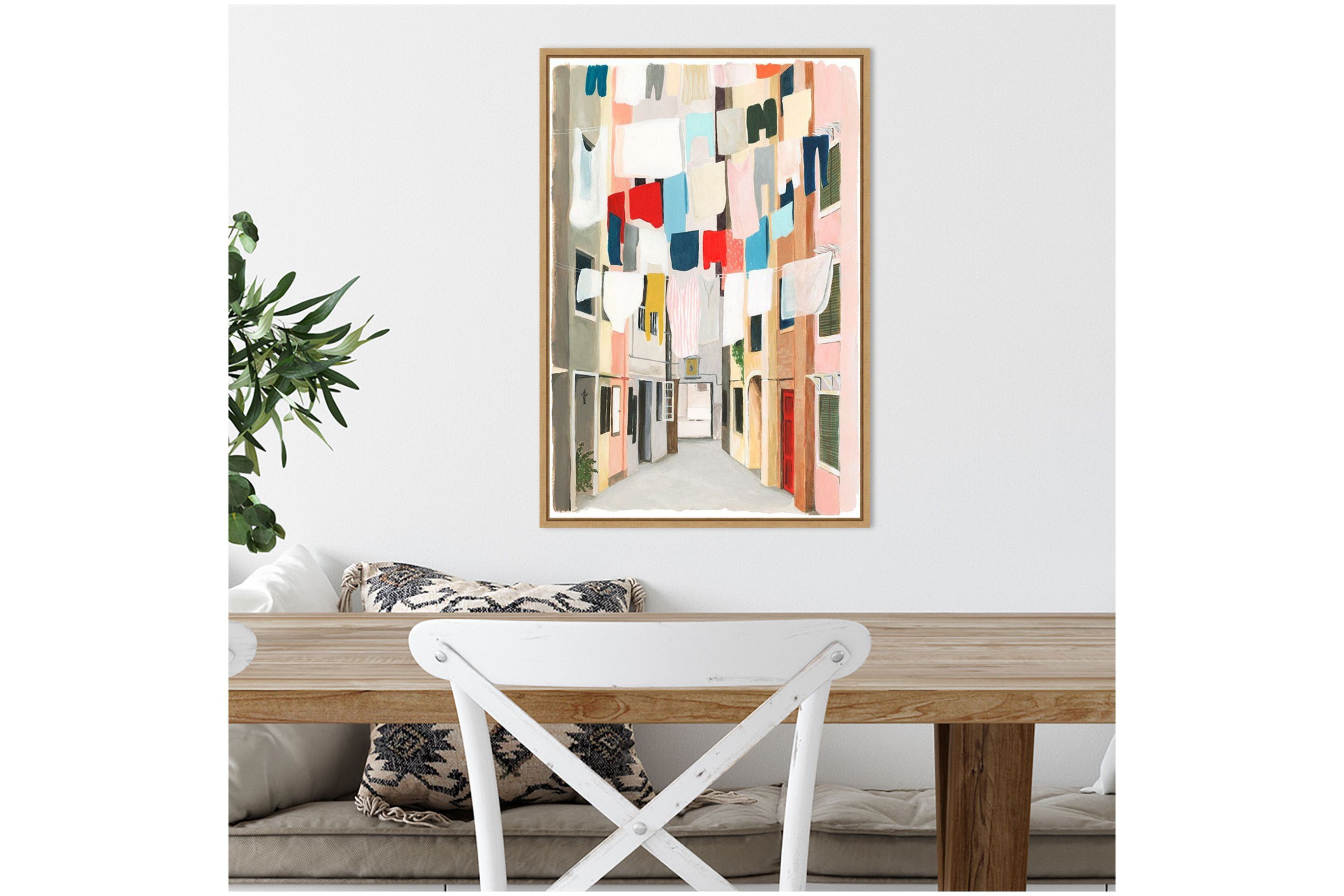 Laundry Day I Framed Canvas Wall Art Print