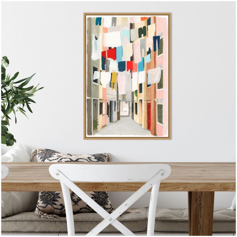 Laundry Day I Framed Canvas Wall Art Print