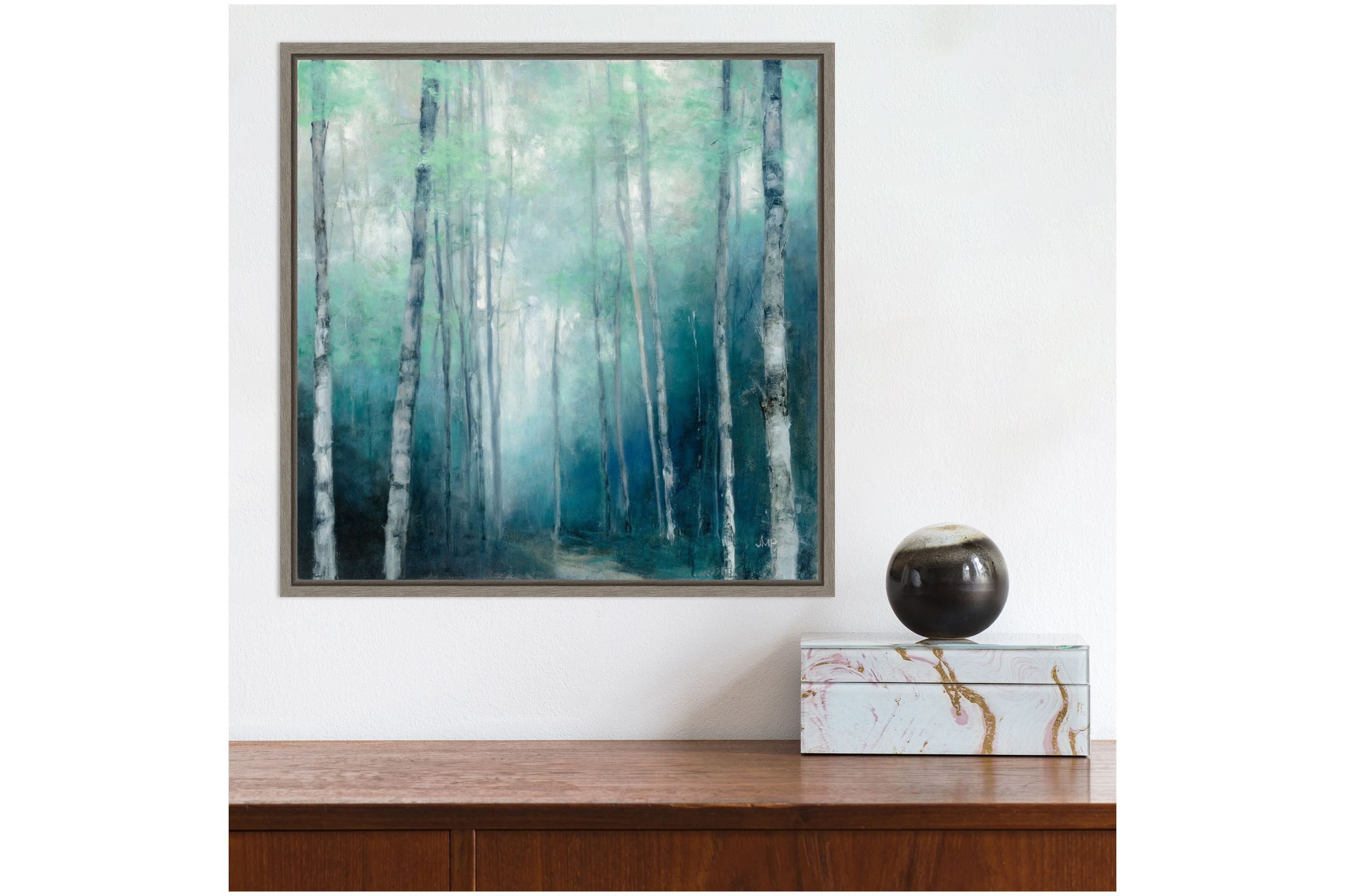 To the Woods (Trees) Framed Canvas Wall Art Print