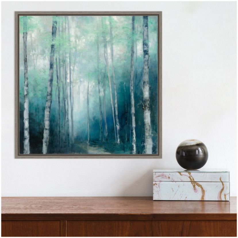 To the Woods (Trees) Framed Canvas Wall Art Print