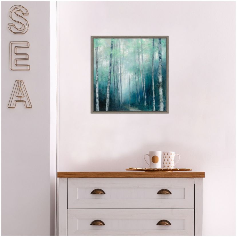 To the Woods (Trees) Framed Canvas Wall Art Print