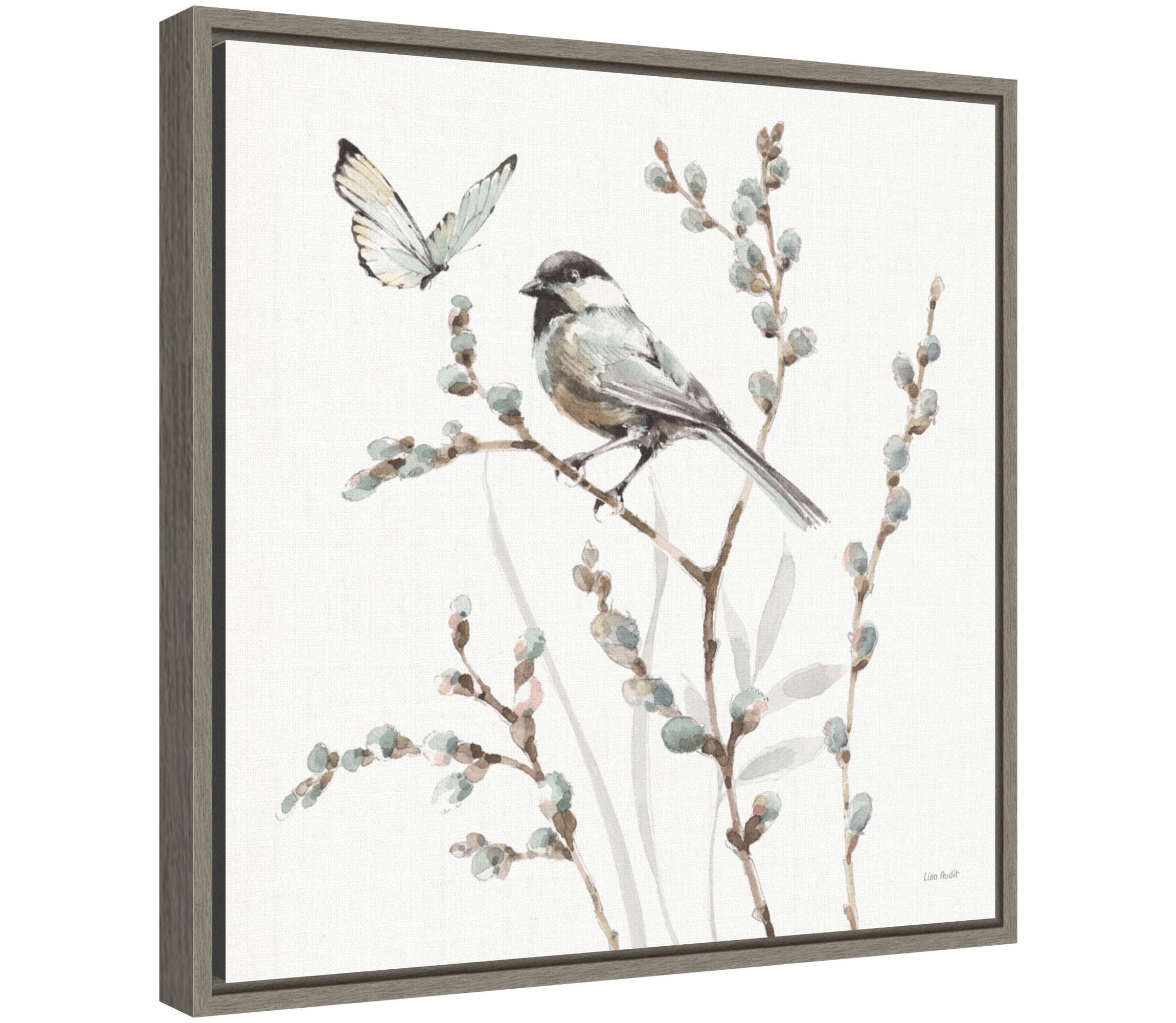 A Country Weekend XVII (Bird and Butterfly) Framed Canvas Wall Art Print