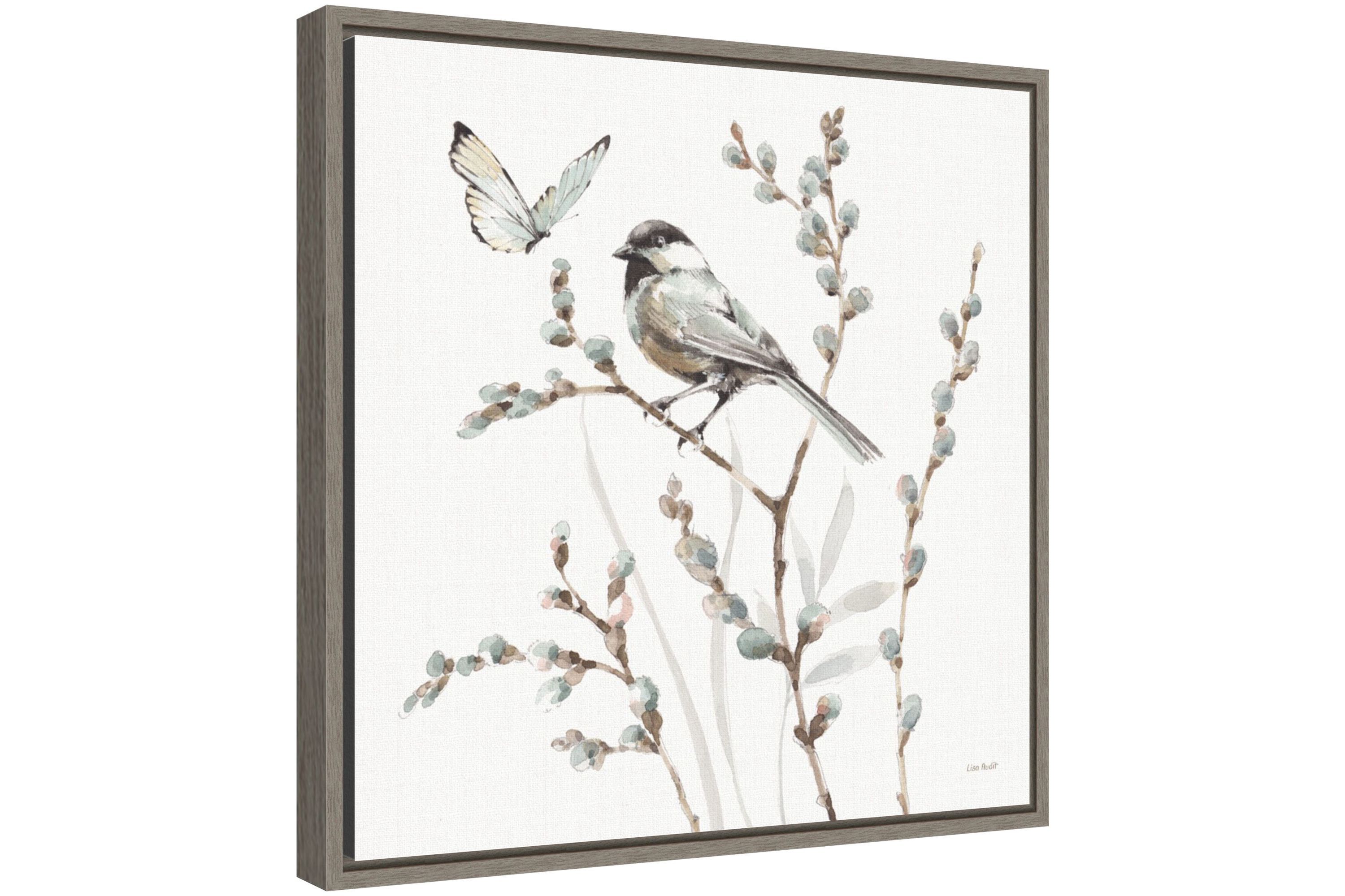 A Country Weekend XVII (Bird and Butterfly) Framed Canvas Wall Art Print