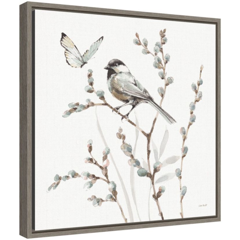 A Country Weekend XVII (Bird and Butterfly) Framed Canvas Wall Art Print