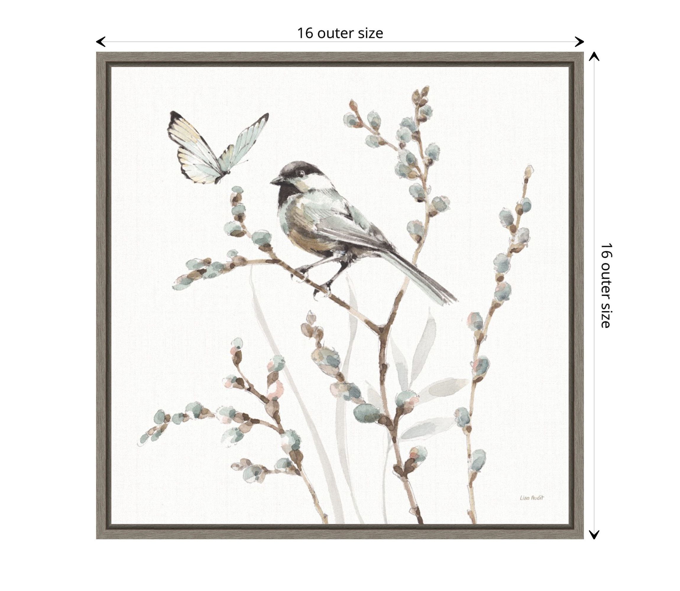 A Country Weekend XVII (Bird and Butterfly) Framed Canvas Wall Art Print