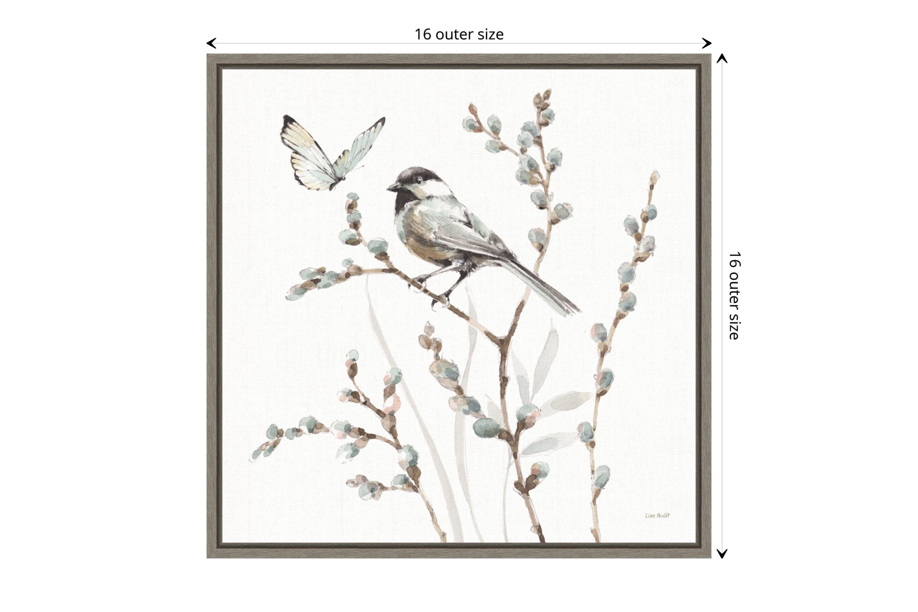 A Country Weekend XVII (Bird and Butterfly) Framed Canvas Wall Art Print