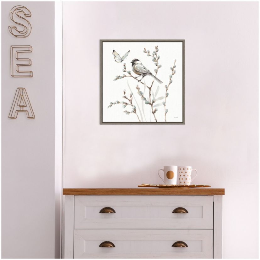 A Country Weekend XVII (Bird and Butterfly) Framed Canvas Wall Art Print