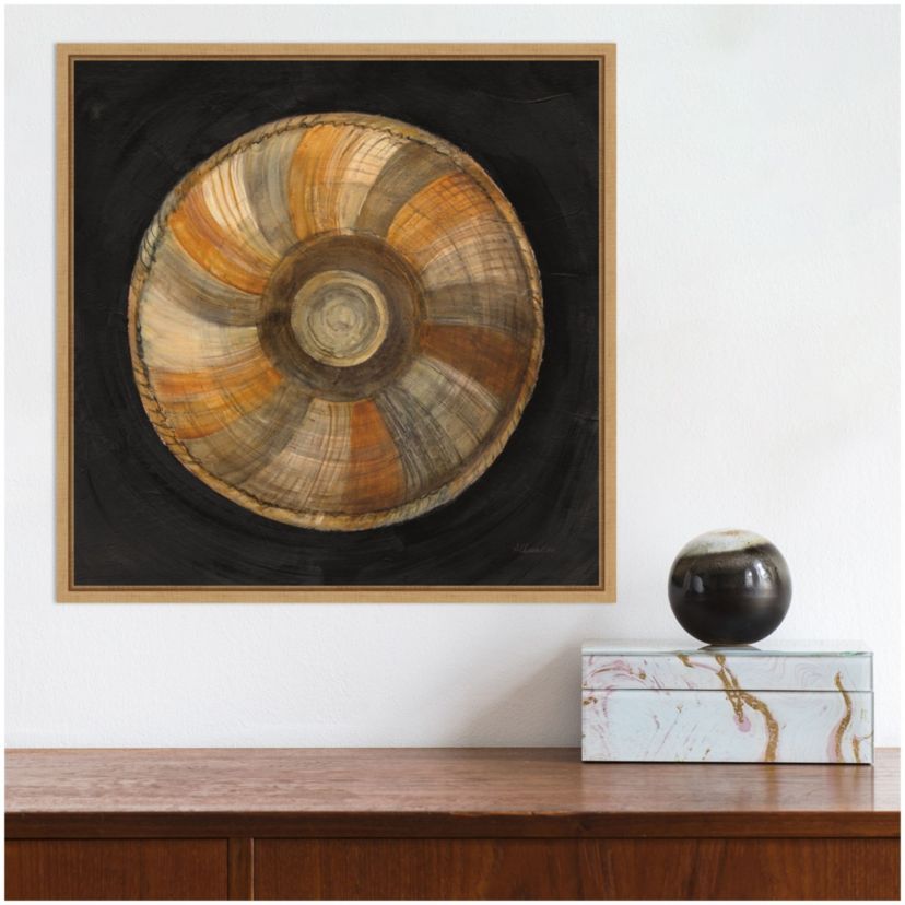 Woven Beauty II on Black Framed Canvas Wall Art Print