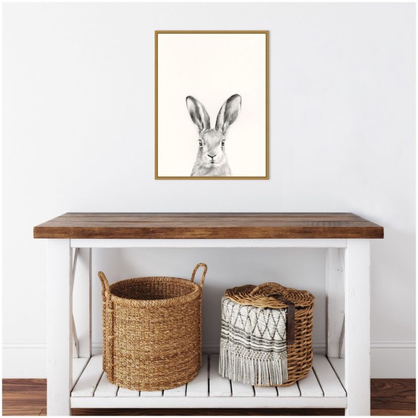 Animal Mug I (Rabbit) Framed Canvas Wall Art Print