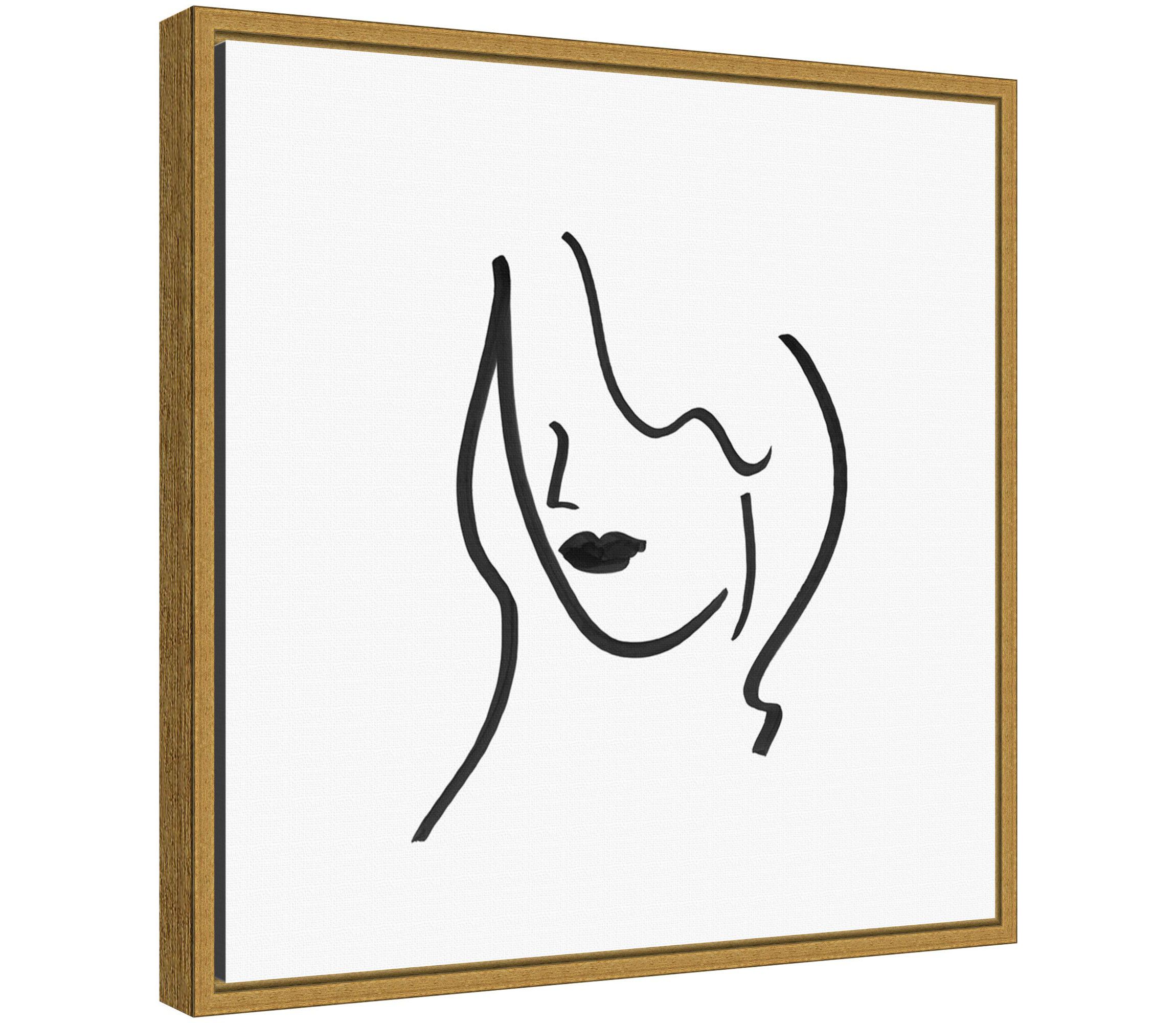 Muser II (Woman) Framed Canvas Wall Art Print