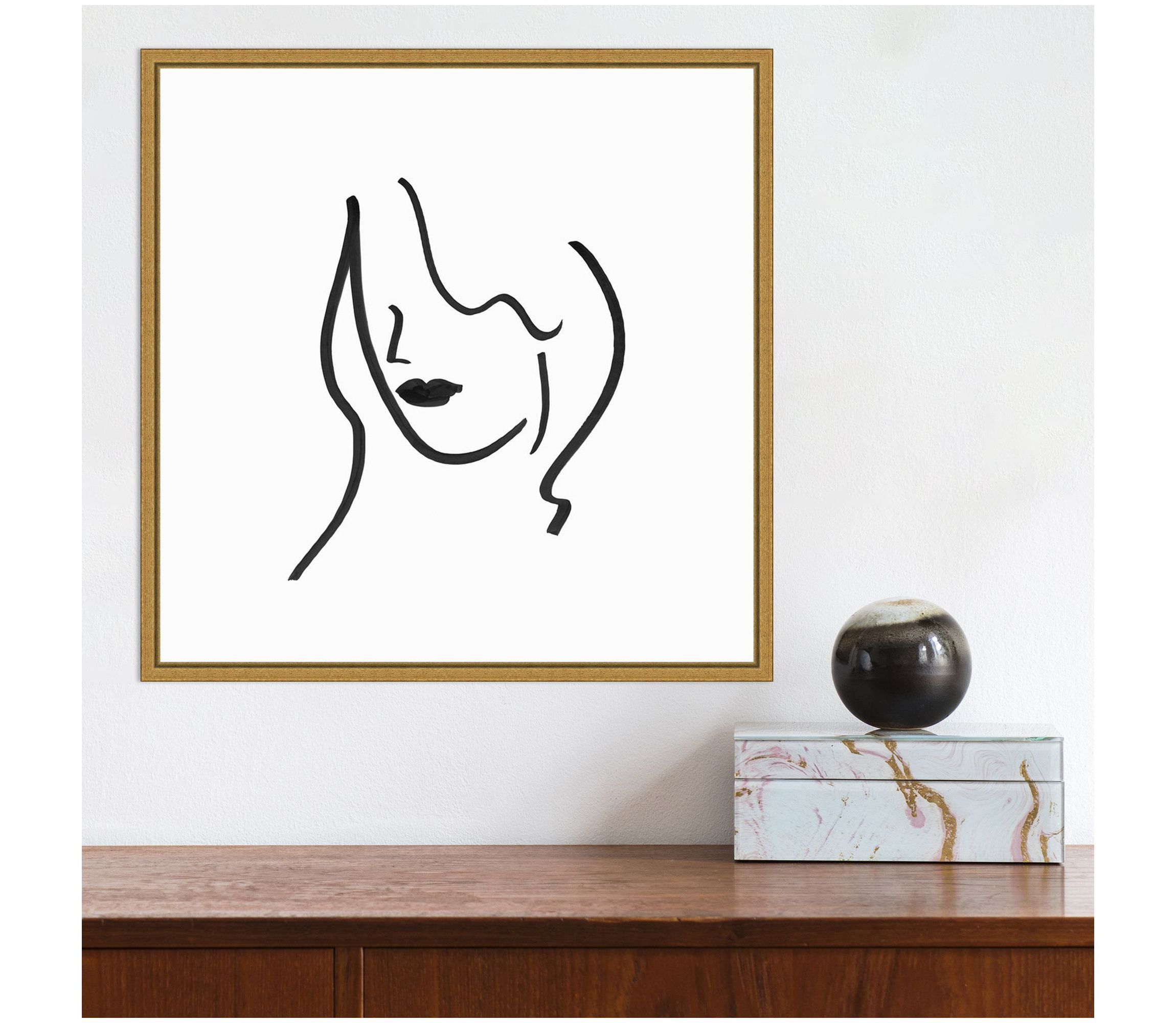 Muser II (Woman) Framed Canvas Wall Art Print