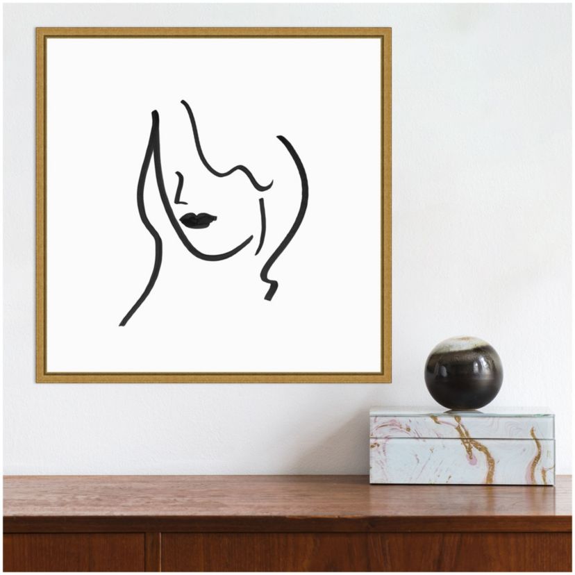 Muser II (Woman) Framed Canvas Wall Art Print