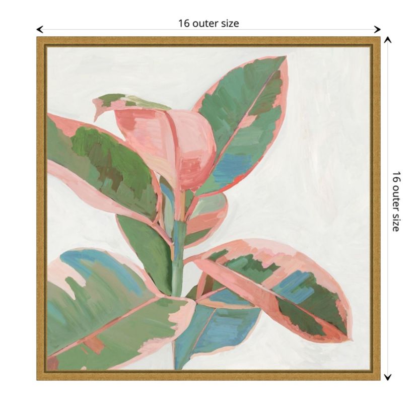 Pink Ficus I Framed Canvas Wall Art Print