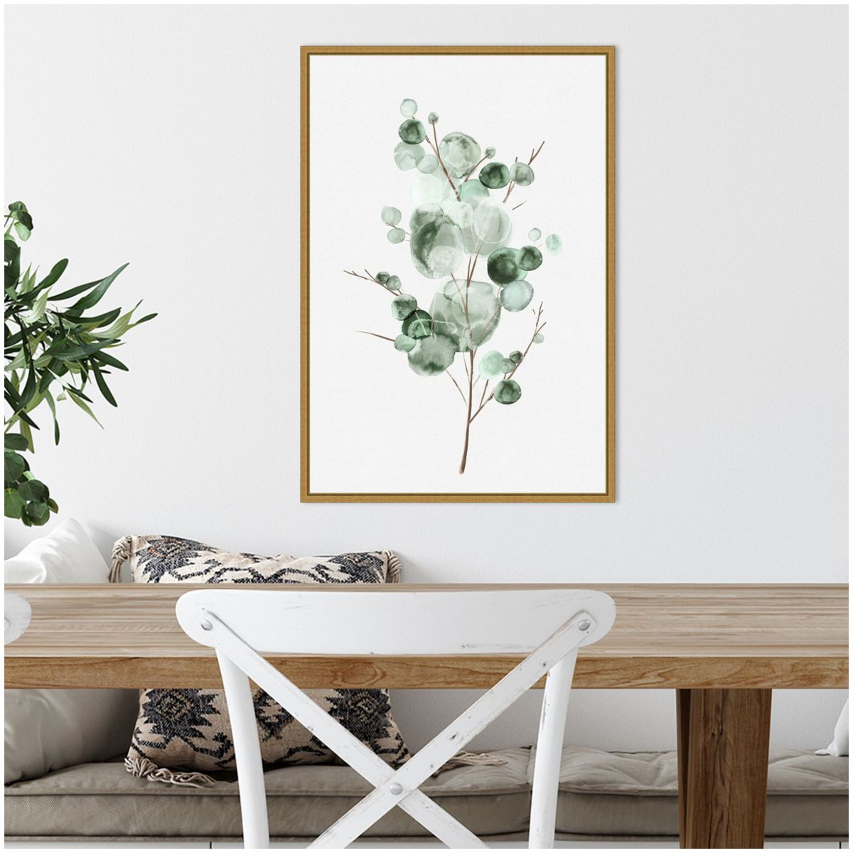 Tender Sprout I (Eucalyptus) Framed Canvas Wall Art Print