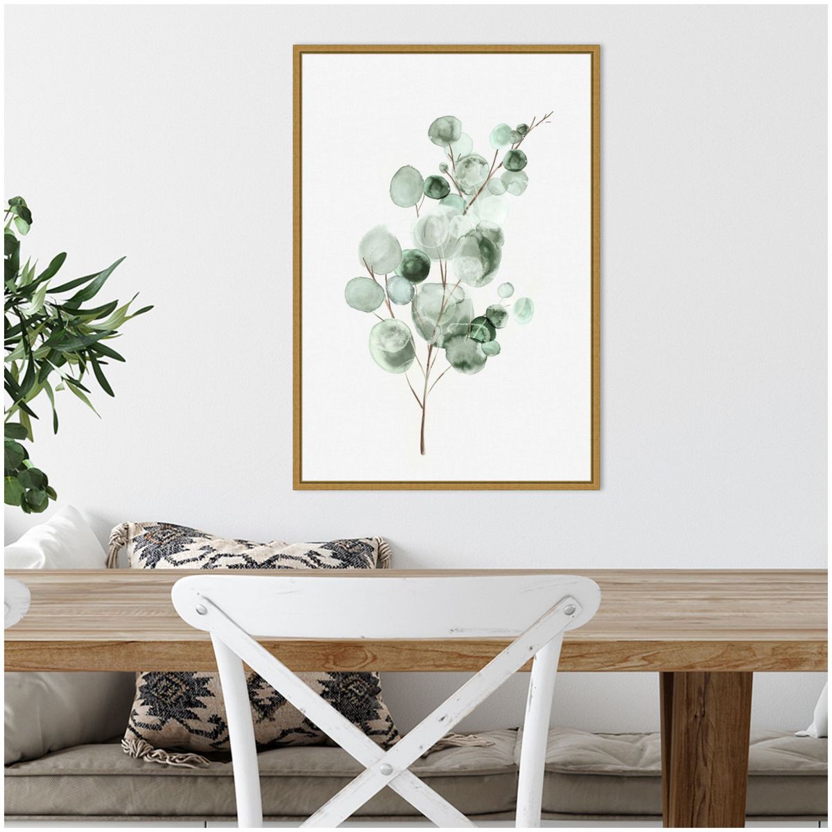 Tender Sprout II (Eucalyptus) Framed Canvas Wall Art Print