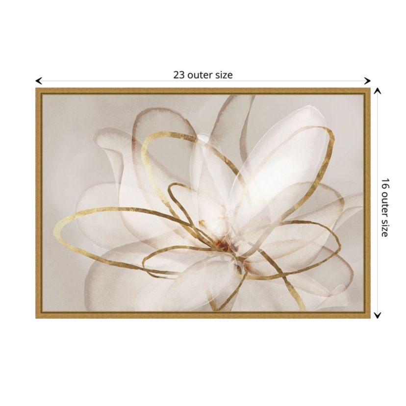 Transparent Beauty III (Floral) Framed Canvas Wall Art Print