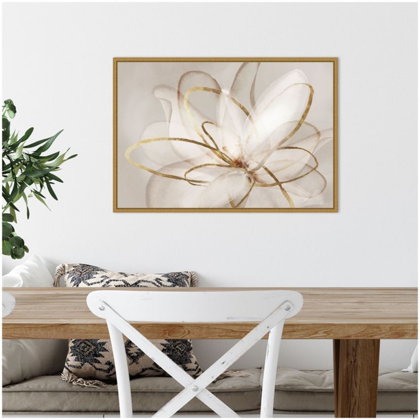 Transparent Beauty III (Floral) Framed Canvas Wall Art Print