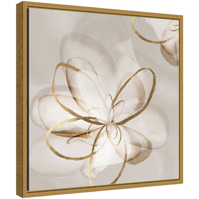 Transparent Beauty II (Floral) Framed Canvas Wall Art Print